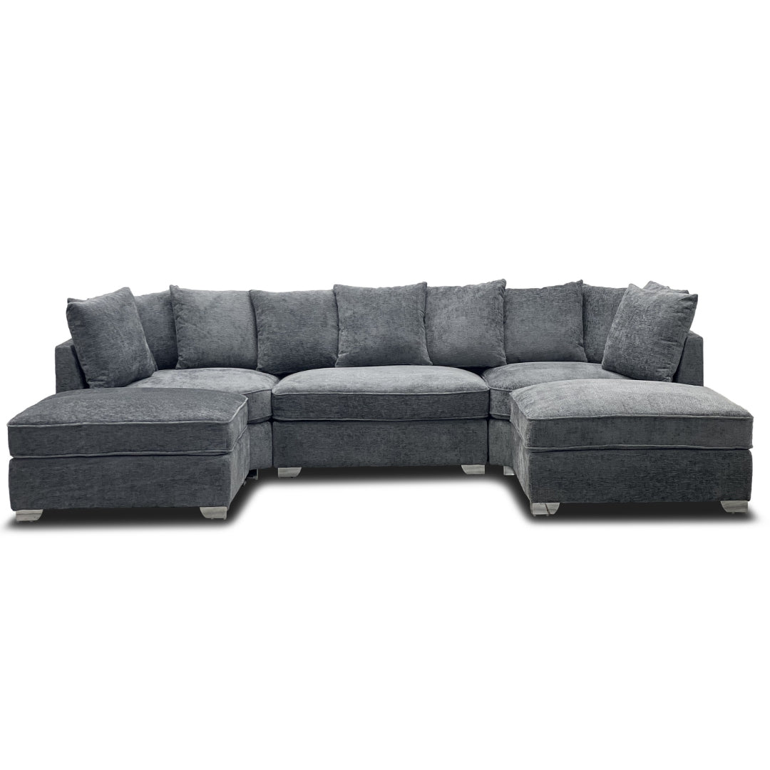 U shape Grey Corner Sofa