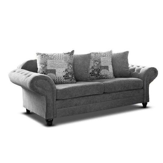 NICOLE GRAPHITE 3 SEATER SOFA