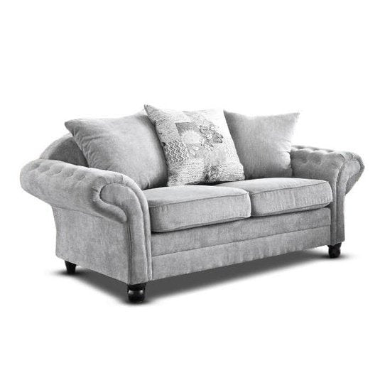 NICOLE SILVER 2 SEATER SOFA